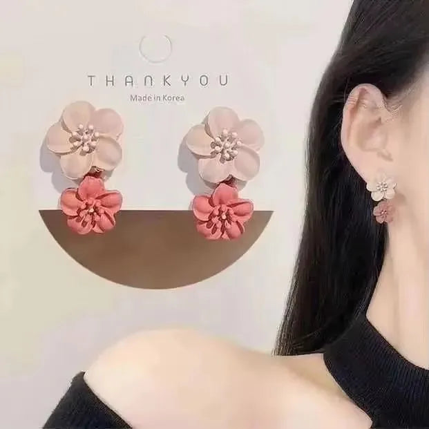 925 Silver Needle Korean Fashion Zircon Geometric Earrings For Women Jewelry 2025 Trending Luxury Crystal Cross Stud Earrings