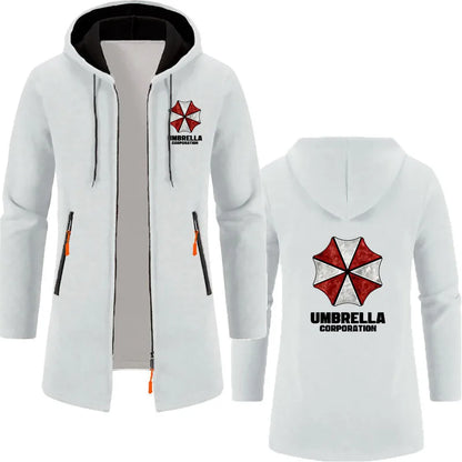 Umbrella company 2025 Men's long Hoodies Spring And Autumn Solid Color Zipper Pullover Comfort Harajuku Top Sweatshirts