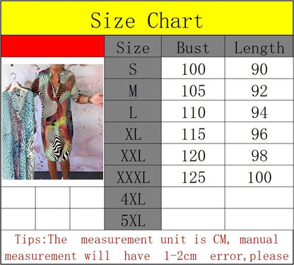 Elegant Printed V-neck Mid-sleeve Dress For Women New Summer Fahsion Casual Loose Office Holiday Party Dresses Women Clothe