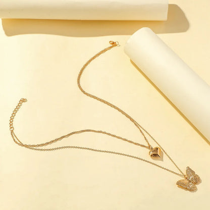 Luxurious Square Pink Zircon Pendant Necklace For Women Fashionable Personalized Daily Accessory Party Jewelry Birthday Gifts