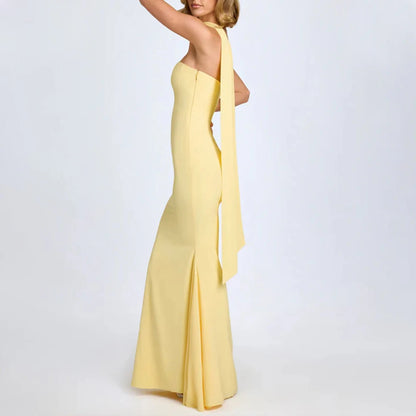 Mia Muse Dresses Spring Summer Elegant Decent Skinny Fit Sleeveless Strapless Maxi Evening Formal Shift Dresses For Women