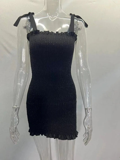 Summer Sexy Slim Print Dress Women Fashion Spaghetti Strap Elegant Package Hips Bodycon Mini Dresses Femlae Beach Party Dress