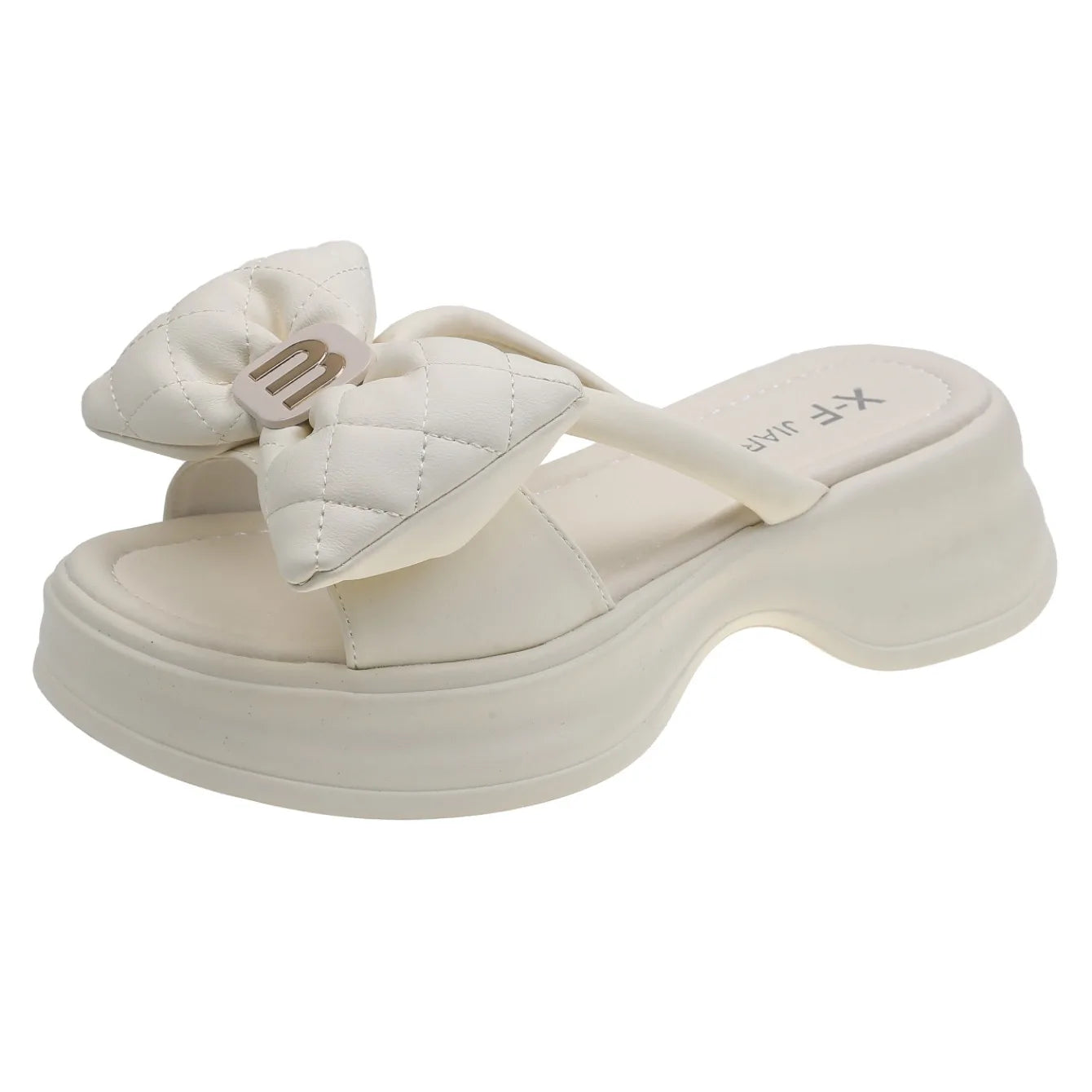 Women Slippers 2024 New Summer Casual Shoes Versatile Thick Sole Sandals Women Outwear Bow Beach Slippers Sexy Slides Women