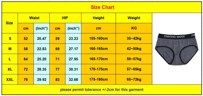 Women's 100% Merino Wool Bikini Brief Merino Underwear Lightweight Briefs Women Sports Active Panties Soft Breathable Anti-Odor
