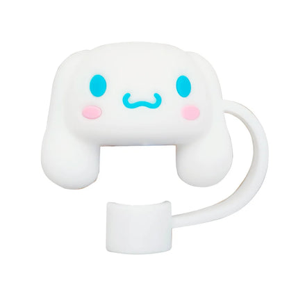 Sanrio Silicone Sealing Straw Plug Cartoon Hello Kitty Reusable Drinking Dust Cap Plugs Tips Cover Suit Cup Cute DIY Accessories
