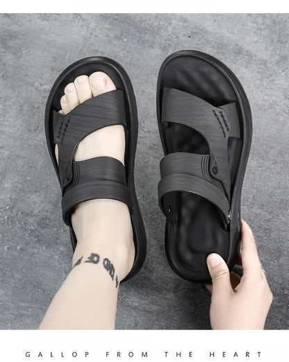 Sandals men with soft soles breathable waterproof anti slip wear-resistant suitable both summer casual wear breathable men shoes