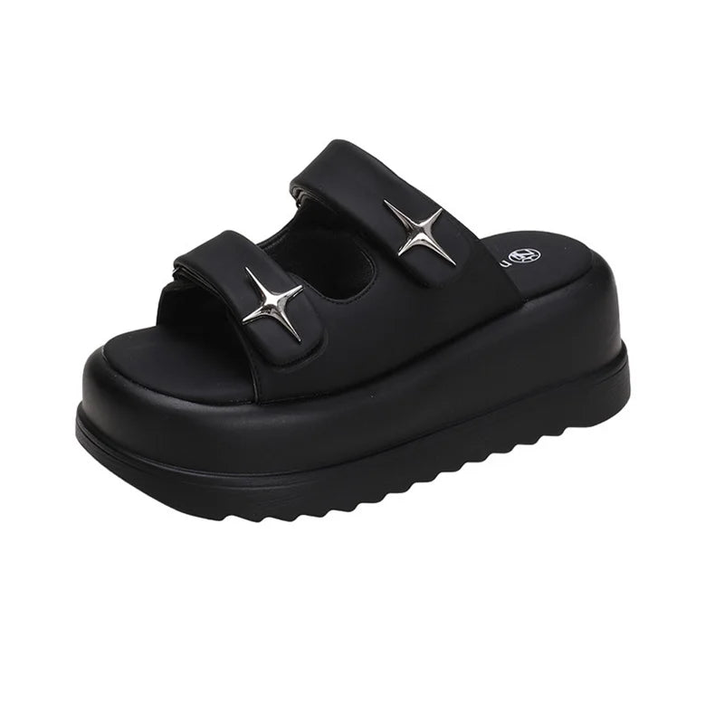 Slippers for Women 2023 Summer New Fashion New Designer Platform Slippers Female Solid Color Fashion Casual Flip Flops Women