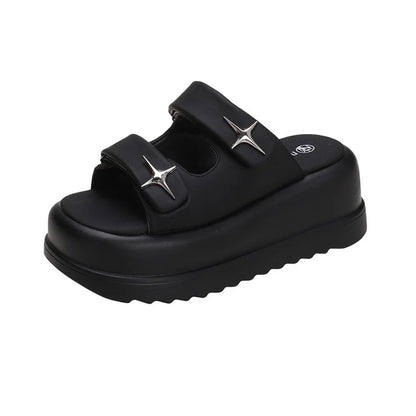 Slippers for Women 2023 Summer New Fashion New Designer Platform Slippers Female Solid Color Fashion Casual Flip Flops Women