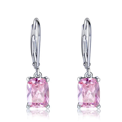 Valuable Lab Emerald Diamond Dangle Earring Jewelry 925 Sterling silver Party Wedding Drop Earrings for Women Engagement Gift