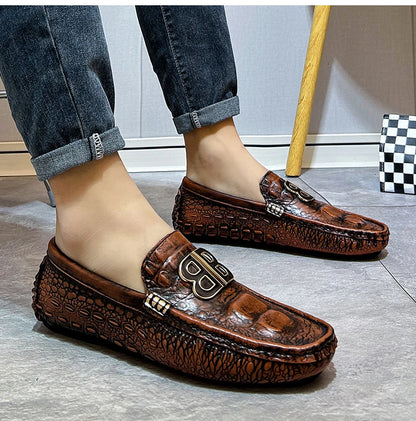 Loafers Men Men's Moccasins Slip-ons Casual Leather Luxury Shoes Designer Fashion Mocassin Homme Mocasines Hombre Autumn Loafer