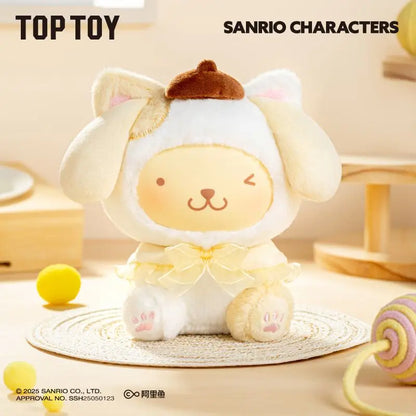Toptoy Genuine Sanrio Family Cute Cat Series Hello Kitty Kuromi Melody Cinnamoroll Pompompompompurin Anime Blind Box Toy Gift