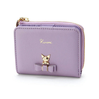Sanrio Cinnamoroll Kuromi My Melody Hello Kitty Kawaii PU Leather Wallet Card Holders Casual Coin Purse Money Bag