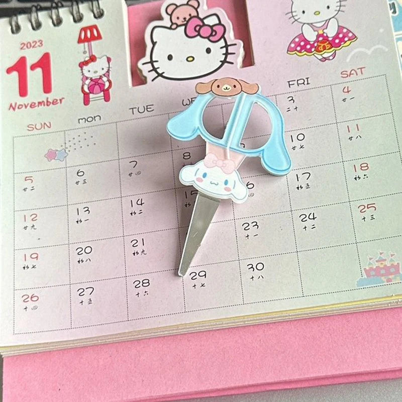 Sanrio Kawaii Hello Kitty Small Scissors Hairpin Cartoon Cinnamoroll My Melody Kuromi Pochacco Bangs Clip Sweet Girls Hair Clips