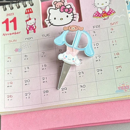 Sanrio Kawaii Hello Kitty Small Scissors Hairpin Cartoon Cinnamoroll My Melody Kuromi Pochacco Bangs Clip Sweet Girls Hair Clips