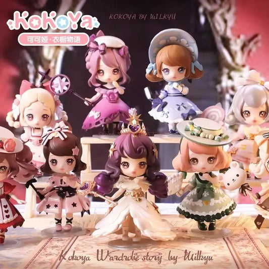 Pop Blind Box Kokoya Wardrobe Story Series Blind Box Figurines Ornaments Collectible Trendy Toys Lolita Dolls Gifts For Children