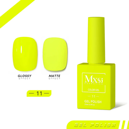 Mxsi 15ml ジェルネイルポリッシュ ネオンブラウン ロイヤルブルー レッドグリーン パスタルヌード ネイルアートワニス ジェルラッカー トップコート UVジェルネイル 未セット