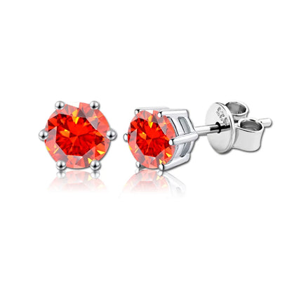 D Color Certified 0.1ct-2ct GRA Moissanite Stud Earrings Lab Created Diamond 925 Sterling Silver Gold Plated Wedding Jewelry
