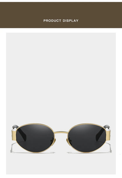 New Sunglasses For Women And Men UV400 Sun Glasses Alloy Oval Eyewear