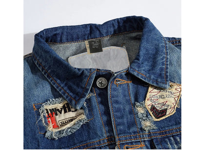 Spring Summer Men's Denim Vest Fashion Male Hip Hop Patch Hole Waistcoats Male Night Club Party Jeans Sleeveless Jacket Clothing