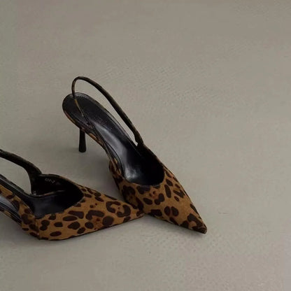 Women High Heels 2025 Summer New Fashion Pointed Toed Pumps Female Stiletto Slingback Shallow Weddings Bridal Shoes Zapatos