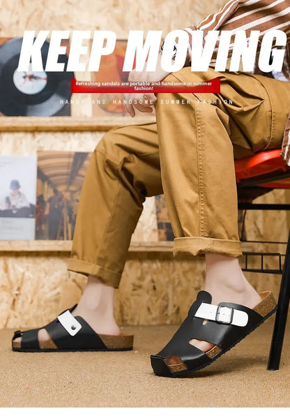 Fashion designer sandals for men-High quality beach shoes comfy non-slip slides luxury slippers free shipping