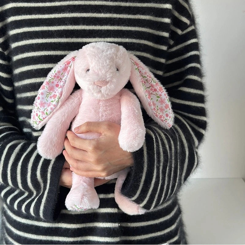 30cm ボニーラビット 花耳ぬいぐるみ 漫画ぬいぐるみ ウサギ人形 子供部屋装飾 おもちゃ 柔らかい 女の子への誕生日プレゼント