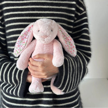 30cm ボニーラビット 花耳ぬいぐるみ 漫画ぬいぐるみ ウサギ人形 子供部屋装飾 おもちゃ 柔らかい 女の子への誕生日プレゼント