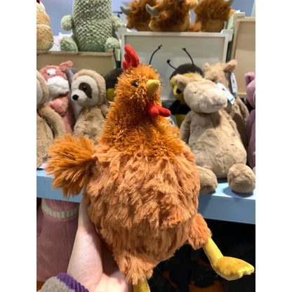Jellycat ぬいぐるみチキン枕 ぬいぐるみ 柔らかい 漫画 CecileChien ふわふわ動物 かわいいぬいぐるみコレクション 子供への面白いおもちゃギフト