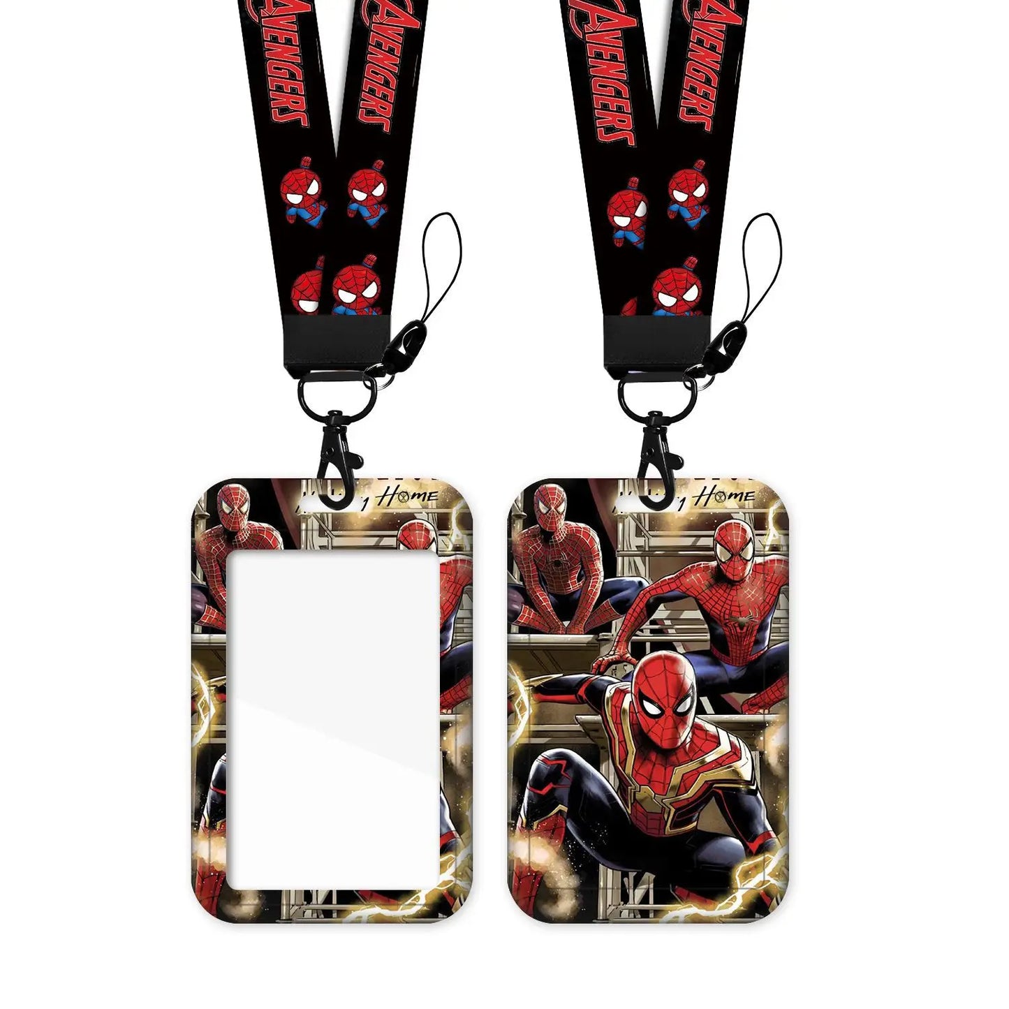 Cartoon Disney Marvel Spiderman Card Sleeve Cartoon Lanyard ID Bus Card Work Permit protect Sleeve Cute Student Stationery Gift
