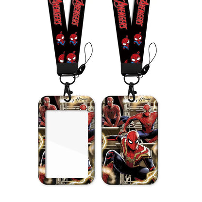 Cartoon Disney Marvel Spiderman Card Sleeve Cartoon Lanyard ID Bus Card Work Permit protect Sleeve Cute Student Stationery Gift