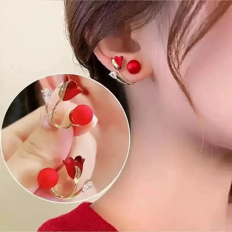 925 Silver Needle Korean Fashion Dream Colorful Crystal Earrings For Women Jewelry 2025 Trending Luxury Cube Sugar Stud Earrings