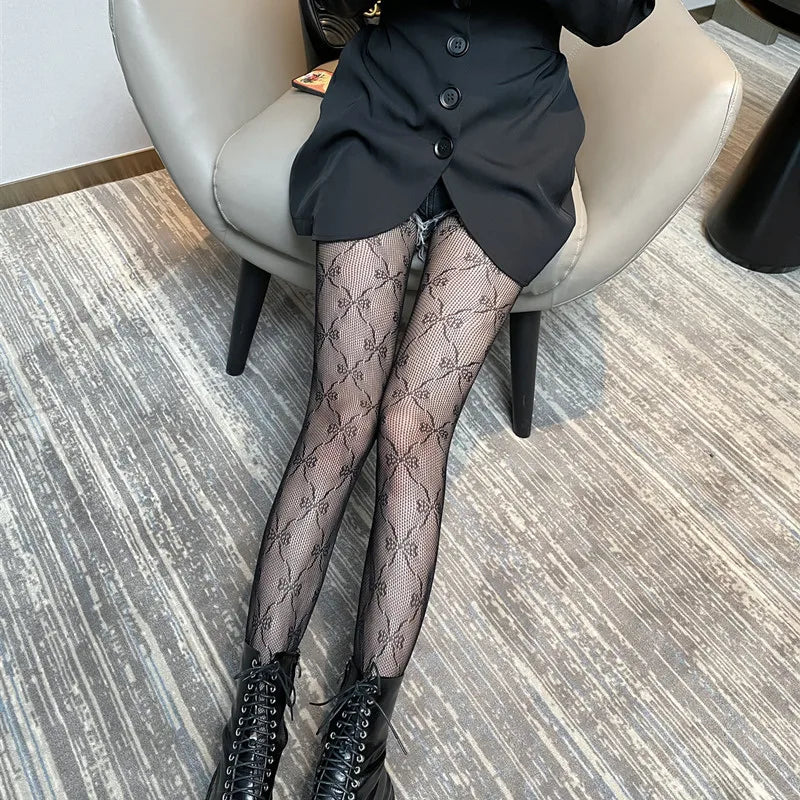 レディース ガールズ ゴシック カートゥーン フィッシュネット ストッキング ヘビ Kuromies スカル ソックス メッシュ タイツ パンティ ロリータ プラスサイズ パンティホース レギンス