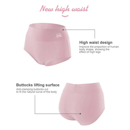 5PCS/Set M-XXXL High Waist Pure Cotton Panties Women Briefs Underwear Girls Panties Cotton Crotch Female Lingerie