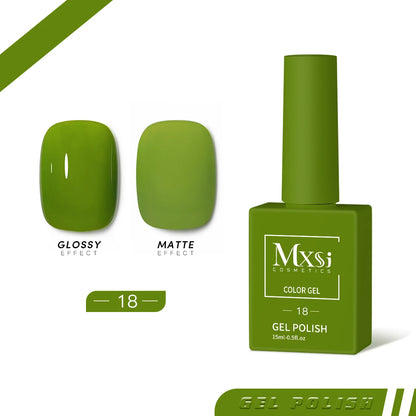 Mxsi 15ml ジェルネイルポリッシュ ネオンブラウン ロイヤルブルー レッドグリーン パスタルヌード ネイルアートワニス ジェルラッカー トップコート UVジェルネイル 未セット