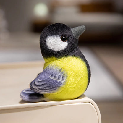 クリエイティブなぬいぐるみツリーハウスと鳥の人形のおもちゃシミュレーション切り株ぬいぐるみかわいい動物人形ホームオフィスの装飾女の子への面白いギフト