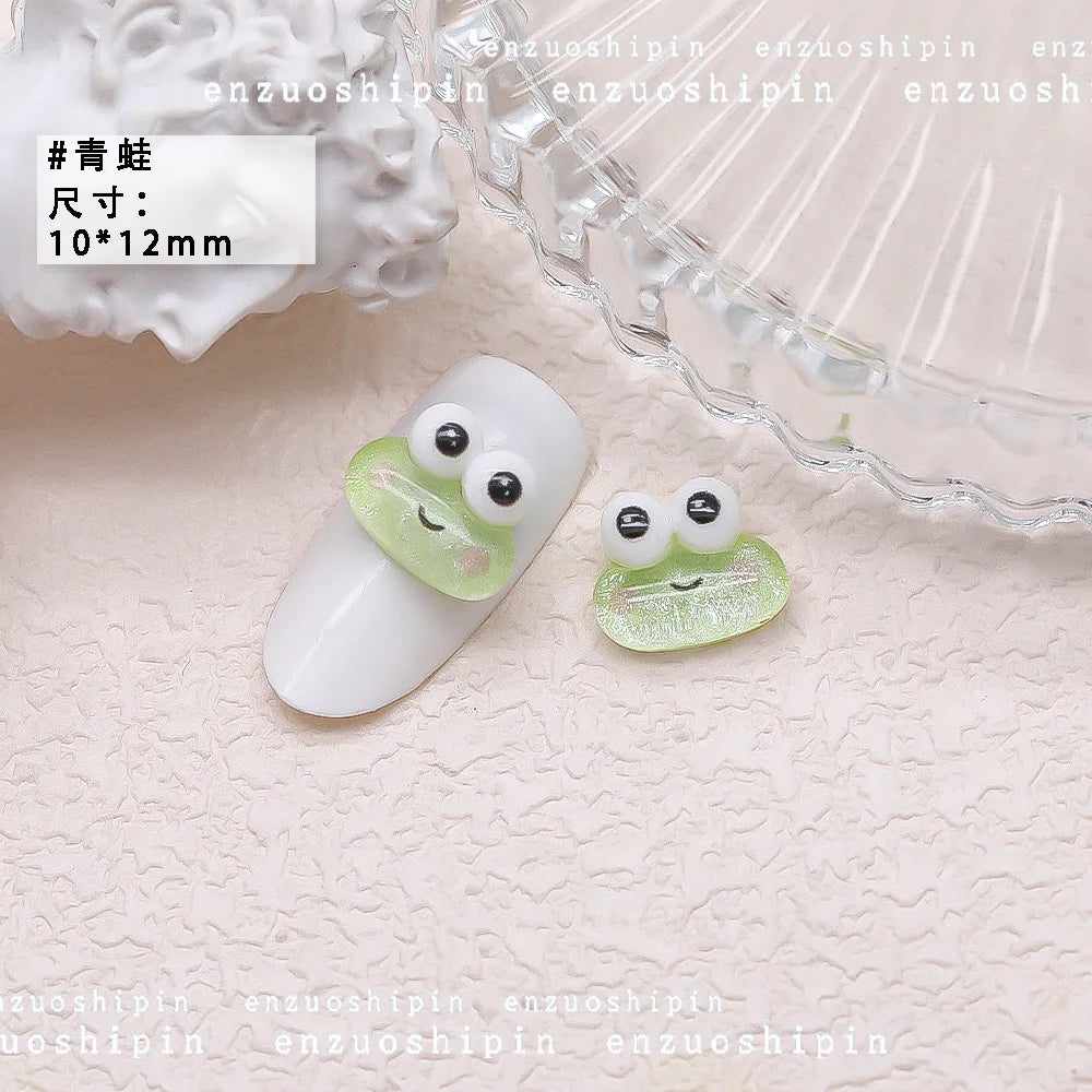 50Pcs Nail Charms Set - Oversized 3D Kuromi & Pochacco Resin Decor for Bold Kawaii Nail Art