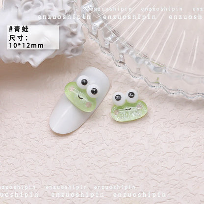 50Pcs Nail Charms Set - Oversized 3D Kuromi & Pochacco Resin Decor for Bold Kawaii Nail Art