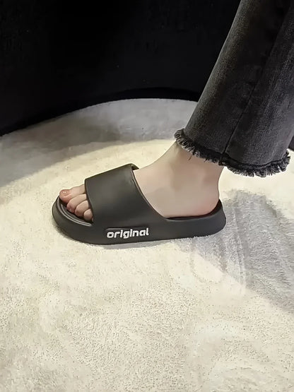 Women's Soft Slippers Thick-Soled Anti-Slip Indoor Outdoor Home Bathroom Relaxing Comfortable Cushioned Sandals，slippers woman
