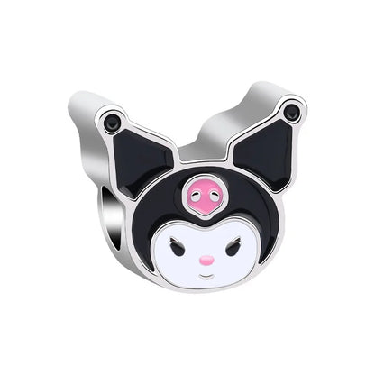 Sanrio Hello Kitty Melody Charming Cartoon Dripping Oil Beads Fit Original Pandora Bracelets Colorful DIY Jewelry Accessories