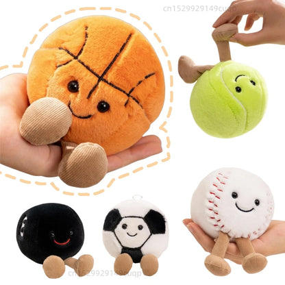 10cm かわいい バスケットボール サッカー テニス 野球 ビリヤード ぬいぐるみ ソフト ぬいぐるみ ボール 枕 プレイヤー お土産 誕生日プレゼント