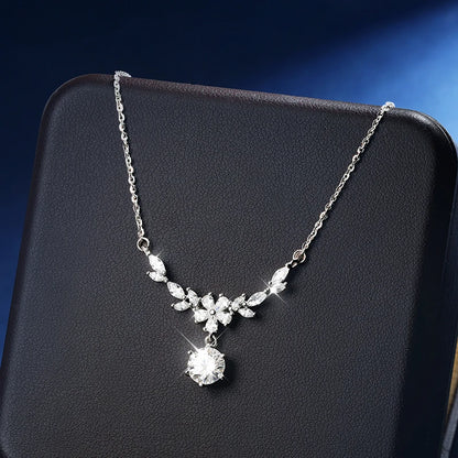 Halaile D Color Moissanite S925 Sterling Silver Cassia Twig Necklace Trendy Neck Chain Fine Jewelry Women Wedding Gift
