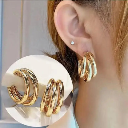 925 Silver Needle Korean Fashion Leaf Flower Earrings For Women Metal Earings Jewelry 2025 Trending Women's Gold Color Earrings
