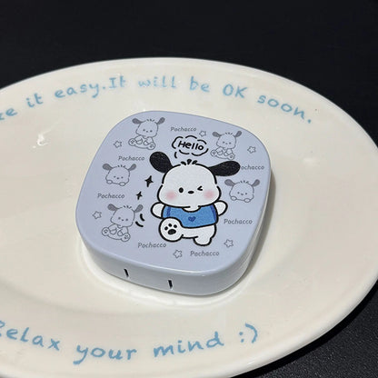 Contact Lens Box Cute Cartoon Doll Pattern Contact Lens Companion Box Care Box Portable Cartoon Box with Mirror