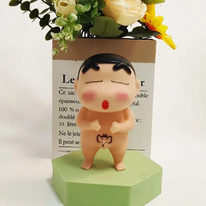 Take Bath Zaemon クレヨンしんちゃん おしり丸出し 目を開けて スマホスタンド デスクトップフィギュア オーナメント ギフト ドール 車用飾り