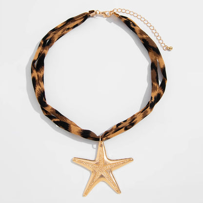 Ingemark 7 Styles Ethnic Multilayer Velvet Chain Necklace Women 2025 New Fashion Metal Conch Starfish Heart Pendant Neck Jewelry