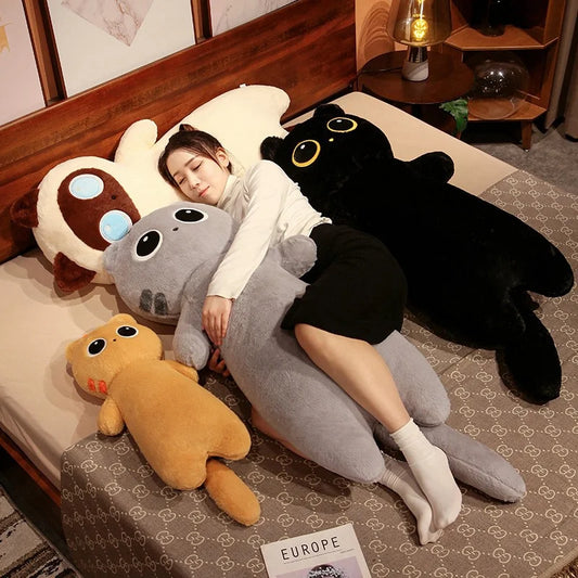 大きくて愛らしいソフトロング猫枕ぬいぐるみぬいぐるみお昼寝枕ホームコンフォートクッション子供の誕生日プレゼントかわいいぬいぐるみ友達へのギフト