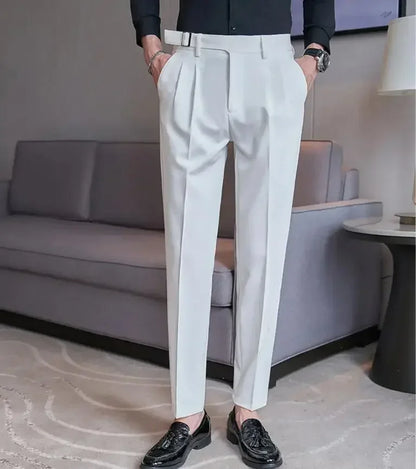Men's Suit Pants, Fashion Slim Dress Trousers ,White Black Blue Green Pantalones Hombre Fall/Winter Male Pant, 2025 New