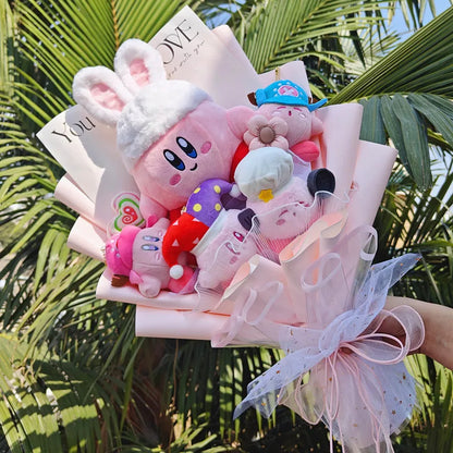 Sanrio Star Kirby Plush Cartoon Doll Bouquet Kirby Stuffed Doll Friend Graduation Birthday Valentine'S Day Photo Creative Gift