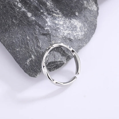 Fashion 925 Sterling Silver Simple Twisted Wire Rings For Women Wedding Fine Jewelry Gift Wholesale