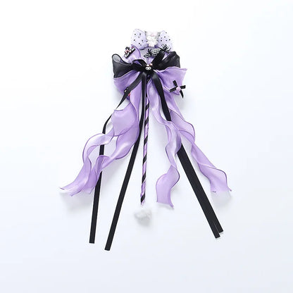 2025 Cosplay Kuromi Lolita Princess Dress Children Birthday Party Costume Summer dress Bow Puffy Skirt Dress Suit Girls Gift